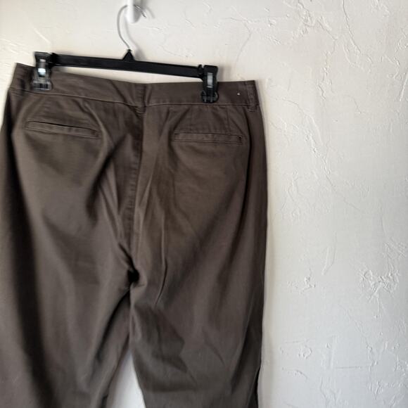 Eddie Bauer Pants 12 Brown Mercer Fit Stretch Trouser Flare Career Casual Preppy - Picture 7 of 8